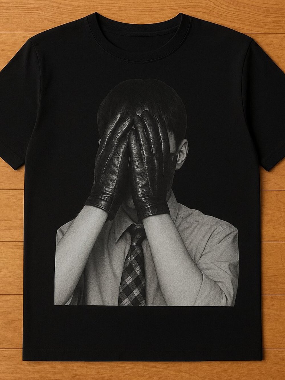Black and White Facepalm Graphic Tee | Edgy Surreal Statement T-Shirt